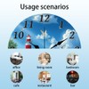 CHGCRAFT Ocean Lighthouse Wall Clock 12 Inch Battery Operated Wall