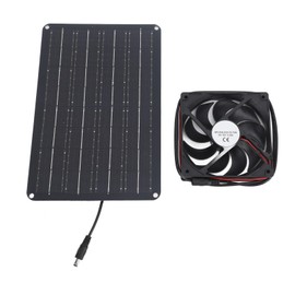 Solar Panel Fan Kit 15W 12V Exhaust Fan with 4.9ft Cable Window Vent Fan for Small Green House Coops Sheds Pet Houses 2 Fans
