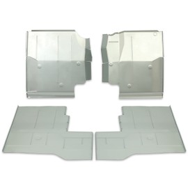 KUAFU Floor Pans Replacement Compatible with 1976-1986 Jeep CJ 7/8 CJ Scrambler/YJ Wrangler Galvanized Silvery Front & Rear 4Pcs