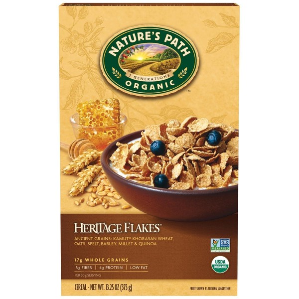 Nature's Path Organic - Cereal Heritage Flakes Whole Grains High Fiber - 13.25 oz.