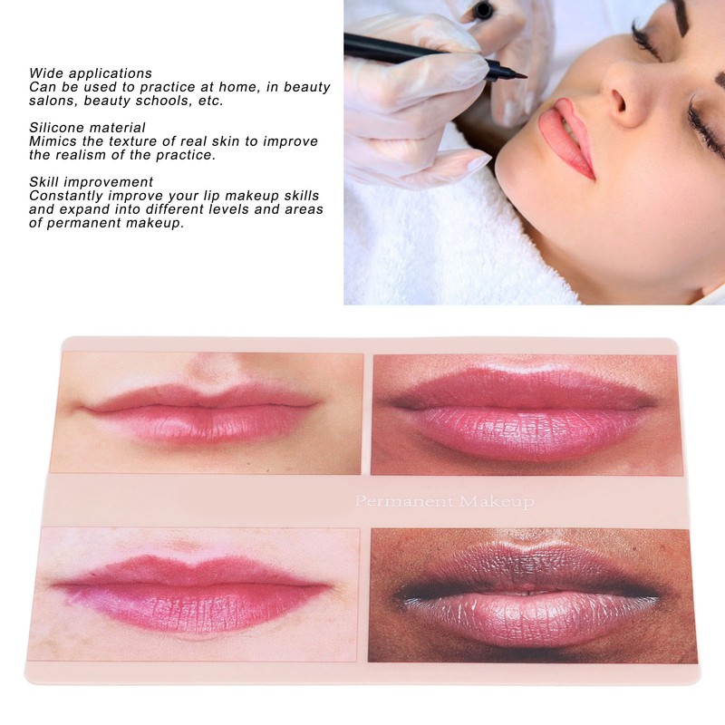 2pcs Lip Practice Skin 4 Lip Shapes Permanent Makeup Lip