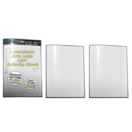 LightDims White Dims Self Adhesive Dimming/Softening Sheets for Harsh LED Lights 8"x10.5" Size (3 Sheets) Neutral Color & a Free Mystery Gift Sheet (4 Sheets Total). Packaging May Vary