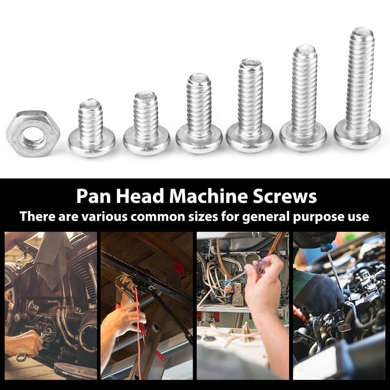 140pcs /set #10-24 Stainless Steel Cross Pan Head Screws with