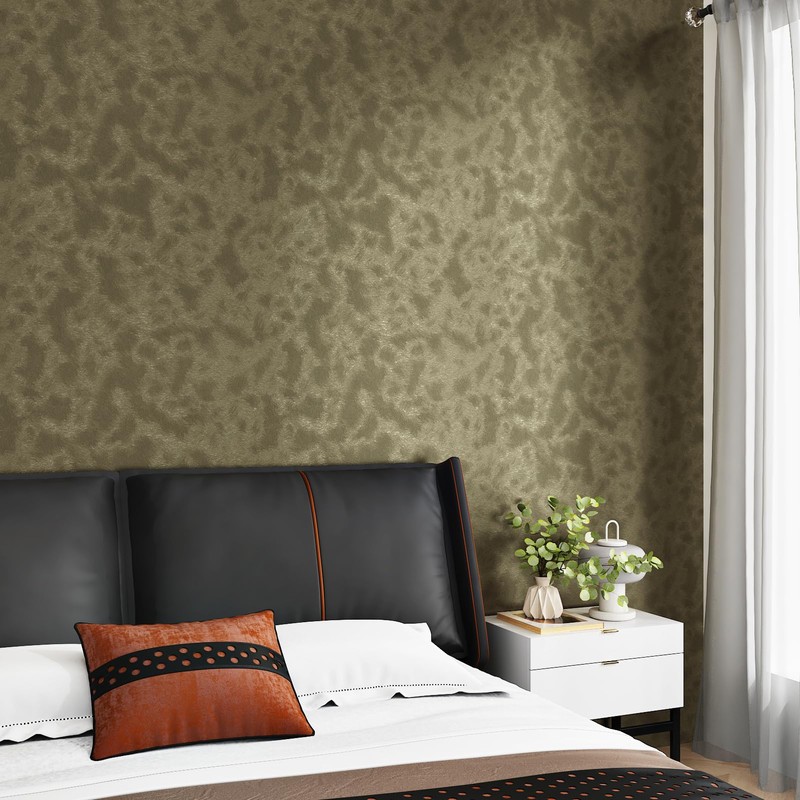 Mangoloo Thick Bronze Contact Paper Textured Metallic Peel Stick Wallpaper