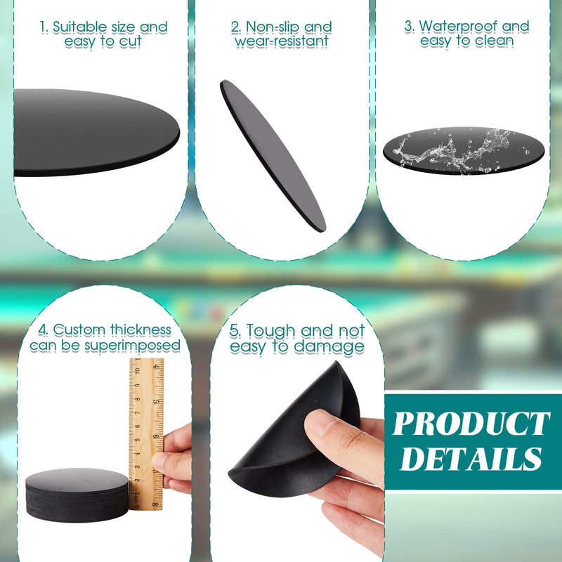 Haull 50 Pcs Billiard Pool Table Leg Shims 3" Diameter