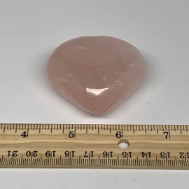 107.7g, 2.1"x2.3"x1" Large Natural Large Rose Quartz Heart Healing Crystal, Reiki Energy, Untreated Rose Quartz Heart Polished, From Madagascar, B25454