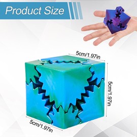 Pack of 2 3D Printed Fidget Toy, Rotating Gear Ball, 3D Gear Ball, Fidget Toy, Fidget Sensory Toy, Cool Toy Gift for Children from 3 Years and Adults