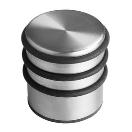 Stainless Steel Door Stopper, Heavy Duty Door Stop with Protective Rubber Bumper and Non-Slip Base, Weighted Doorstops Wedge - High (7.1cm)