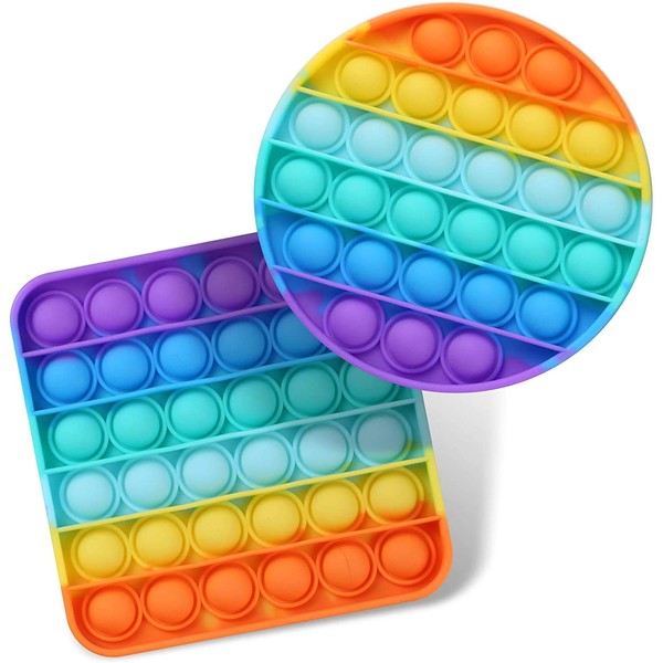 Bazzaree BZPPRCS Pop Bubble Fidget Toy, Rainbow