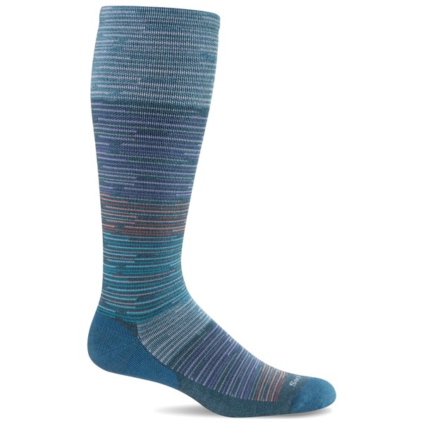 SOCKWELL GOOD VIBES Compression Compression Compression Swelling Quick Drying Sweat Deodorization Warm Wool Material Cold Protection Self Care Merino Wool Socks, blue ridge