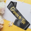 Groom to Be Sash, Glitter Gold Black Bachelorette Party Sash