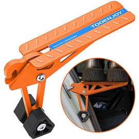TOOENJOY Universal Fit Car Door Step, Foldable Roof Rack Door Step Up on Door Latch, Both Feet Stand Pedal Ladder, Easy Access to Rooftop for Most Car, SUV, Truck, Max Load 400 lbs(Orange