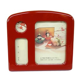 Hina Doll Photo Frame Music Box Vermilion Red Hina Doll