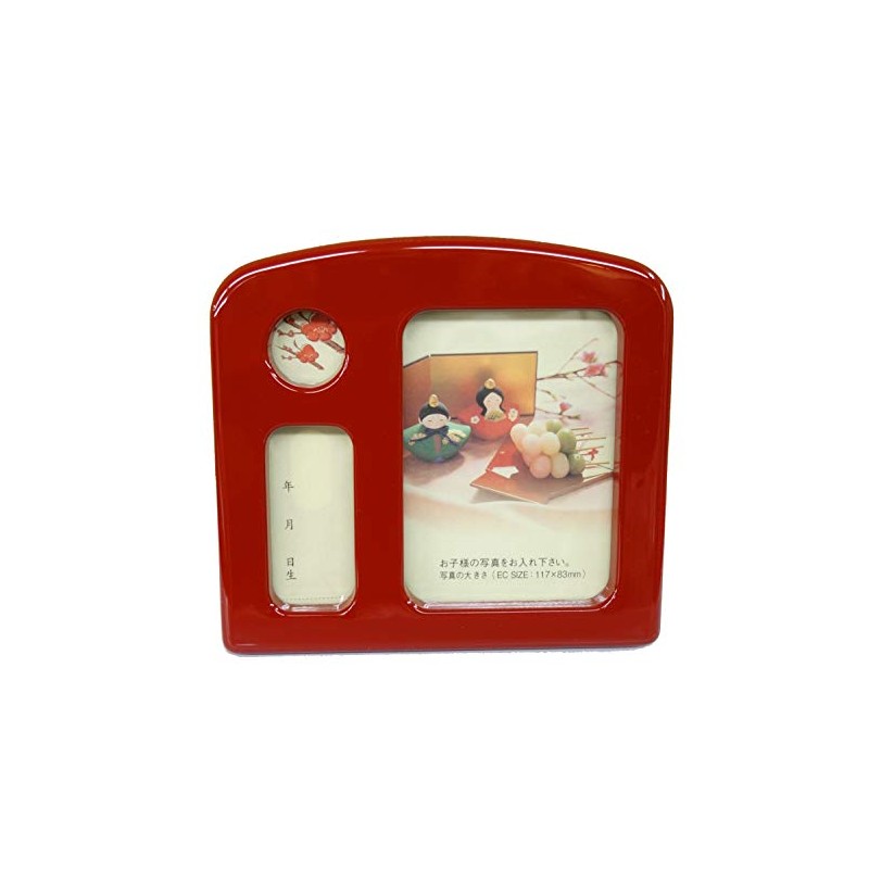 Hina Doll Photo Frame Music Box Vermilion Red Hina Doll