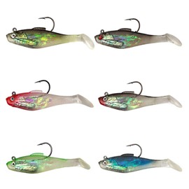 Soft Fishing Lure Hook Jigs - Swim Shad Lead Lead Weight Jig Hooks Lures Baits Spinnerbait Swimbait Crankbait for Saltwater and Freshwater Fishing for Bass Walleye Rockfish Big Game(6cm,6pcs)