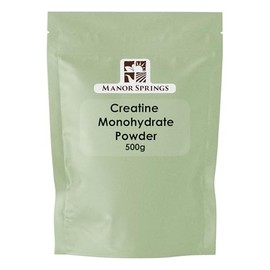 Creatine Monohydrate Powder 500g, Creatine Supplement, Micronized Creatine, Creatine Powder, Unflavoured, 5000mg Per Serv (5g), 100 Servings – by Manor Springs