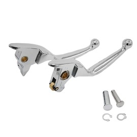 S SYUU Chrome Lever Brake Lever Aluminium Brake Lever Clutch Lever Compatible with Harley Davidson Touring Electra Glide Ultra Classic Low FLHTCUL Road Glide FLTRX 2014-2016