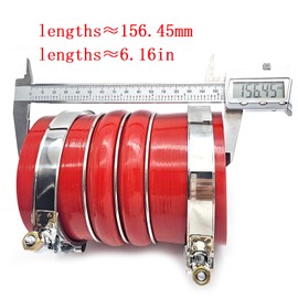 shsiyayh 4" X 6" Air Cooler Hump Hose D50-6039 D506039 Heavy Duty Intercooler Hoses Boot Kit with T-bolt Clamps Set for Semi Trucks