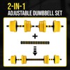 2-In-1 Adjustable Dumbbell Set 44 Lb, Adjustable Weights Used As