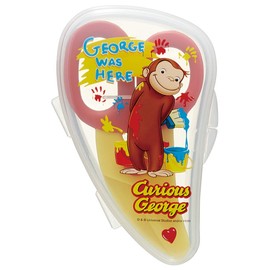 Skater BFC1 Kitchen Scissors, Baby Food, Food Cutter, 7.1 x 1.2 x 0.8 inches (18 x 3 x 2 cm), Curious George