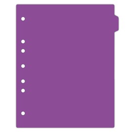 Carstens - Heavy Duty Plastic Ring Binder Dividers, Side Tab, 1/9 Cut, Tab 2 Position, US Letter, Purple, Pack of 10, (2618-22) - Ideal Medical Chart Dividers or Index Tabs for 3 Ring Binders