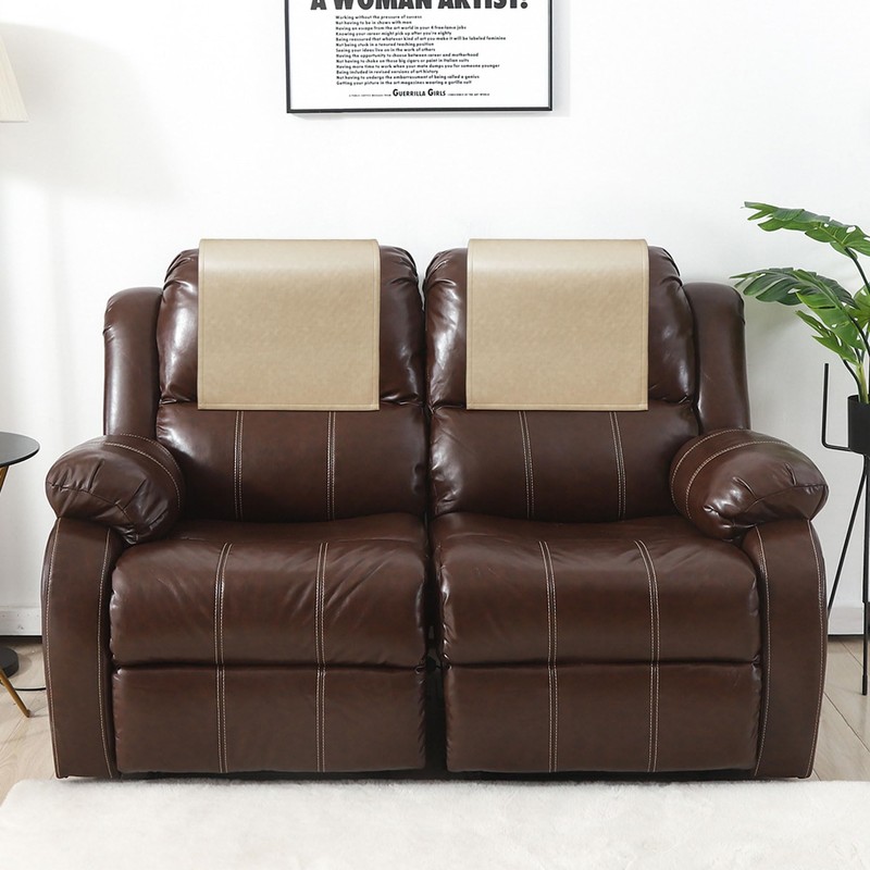 2 Pieces Recliner Headrest Covers Protector Non Slip Waterproof Recliner