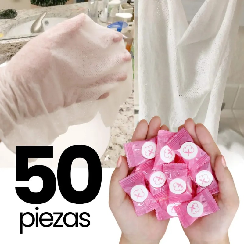 Set 50 Piezas Toalla Comprimida Compacta Limpieza Facial