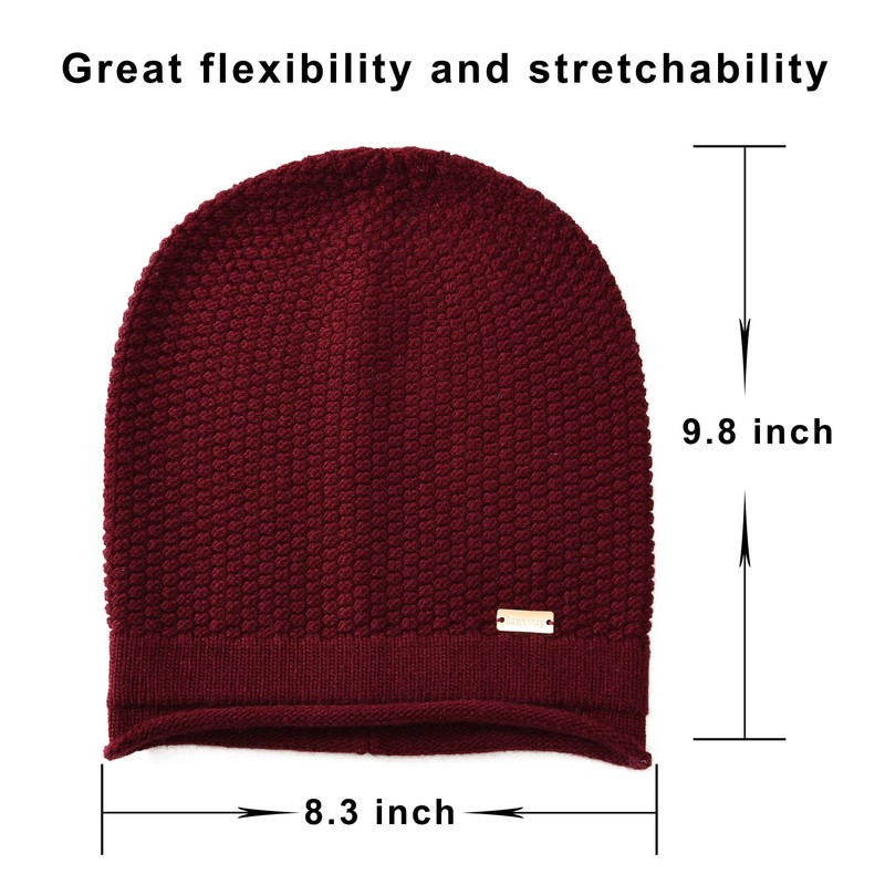 jaxmonoy Gorros holgados para mujer, de invierno, suave, cálido, de
