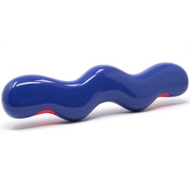 Heat-Wave (Indigo Blue)(Single) Synergy Stone - Contoured Hot Stone Massage Tool - Relaxing and Therapeutic for Neck, Back, Legs, Feet - Ultra-Smooth for Massage on Skin with Oil or Over Clothes