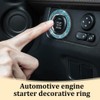 RGOAANC 2PCS Crystal Rhinestone Engine Start Stop Decoration Ring, Anti-Scratch