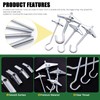 Keadic 16 Sets M4×75mm Heavy Duty Ceiling Hooks Steel Hooks