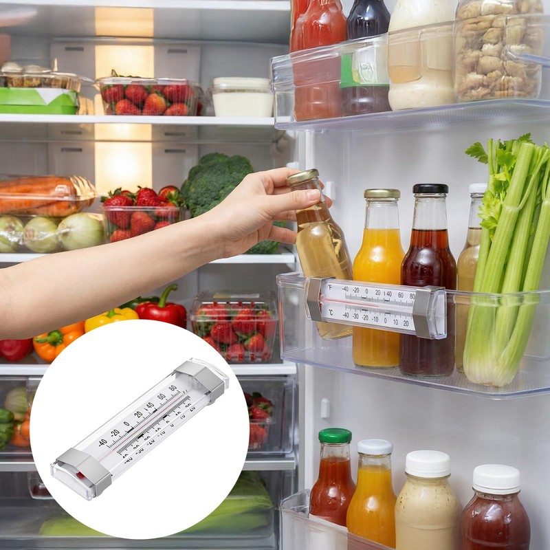 9 Pack Fridge Refrigerator Freezer Thermometer, Waterproof Analog, Large Dial,