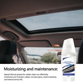 Rubber Seal Conditioner - Rubber Reseal Protectant 125ml UV Protection Weatherproofing Restorer,Auto Professional Weatherstrip Windowtrack Rejuvenator for Gasket, Door, Hood