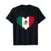 Mexico Heart Shape Flag T-Shirt
