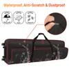 SNIGJAT 88 Key Keyboard Case with Wheels, Full Padded Piano