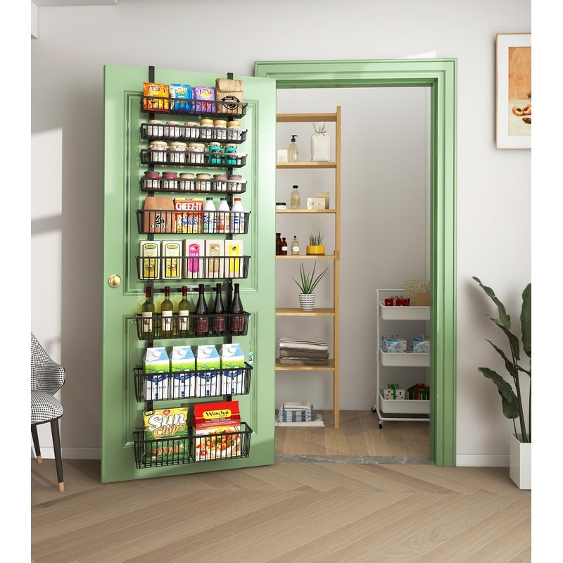 Mefirt 9-Tier Over The Door Pantry Organizer, Pantry Storage and