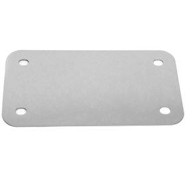 Stainless Steel Backing Reinforce Plate for Motorcycle License Plate, Chrome Finish