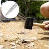 Outanaya 4PCS Heavy Duty Steel Tent Stakes Galvanized Ground Pegs