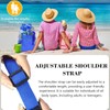 INVODA Mesh Beach Bag Drawstring Beach Backpack Foldable Toy Organizer