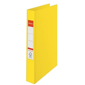 Esselte 4 Ring Binder, PP, Holds up to 190 Sheets, Vivida Range, 42 mm Spine, 14458 - A4, Yellow