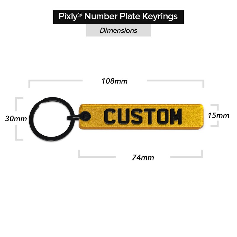 Pixly® Daddy Licence Plate Keychain, Mini UK Number Plate Keyring,