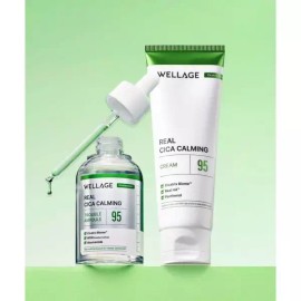 WELLAGE [2종세트] 리얼 시카 카밍 트러블 앰플 50ml+크림 50ml 2031641 WELLAGE [2-piece set] Real Cica Calming Trouble Ampoule 50ml + Cream 50ml 2031641