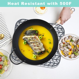 AWOKE Sink Protectors for Kitchen Sink - 13.6"x 11.6" Sink Mat - Heat-resistant Easy-clean Silicone Sink Mat - for Protection of Stainless Steel Sink with 3 Reserved Holes Pack of 2