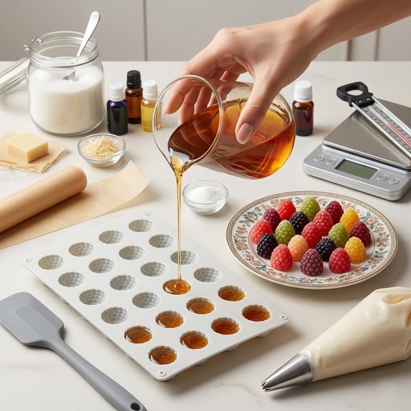 AIBOYA 35 Cavity Raspberry Silicone Candy Molds