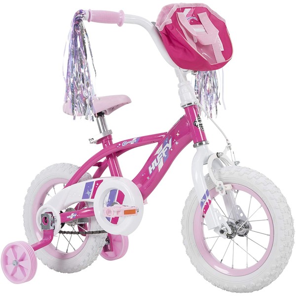 Huffy Glimmer Girls Bike, Fast Assembly Quick Connect, 12", Pink