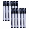 CLARO A-one Ballpoint Pens, BLACK, Medium Point (1.0mm), Pack of
