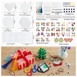 INSCRAFT Fuse Beads, 33000pcs Fuse Beads Kit for Kids, 33 Color 5MM Iron Beads Set with 150 Patterns, 8 Pegboards, 15 Ironing Paper, 6 Tweezers, 85 accessories, Craft Kits Gifts for Birthday Christmas