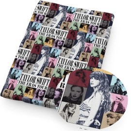 Taylor Swift Fabric Eras Tour Singer Cotton Fabric by the 1/4 Yard, 54-56" Width