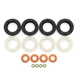 Fuel Injector Seal Washer O-Ring Kit For Ford Focus B-Max C-Max Fiesta Mondeo 1.6 TDCI Citroen C2 C3 C4 C5 Dispatch Berlingo Peugeot 307 3008 5008 Expert Partner | Set of 16 | Without Injector Studs |