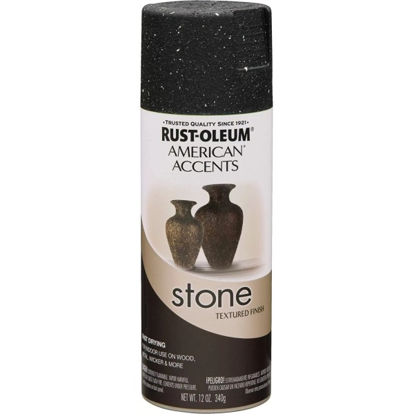 Rust-Oleum 7991830 Stone Creations Spray, 12 oz, Black Granite